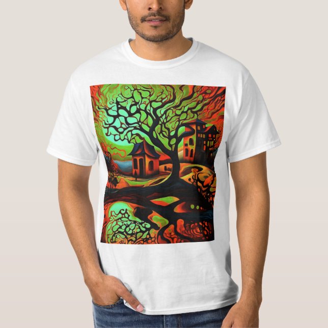 Camiseta Árvore óssea Refletida (Frente)