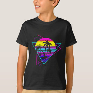 Camiseta Árvore Palm Retro Palm Árvore dos anos 80 e 80 Ver