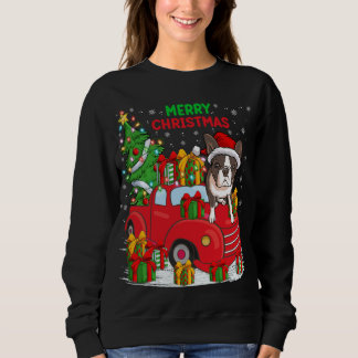 Camiseta Árvore Red Truck Lighting Boston Terrier Dog Ch