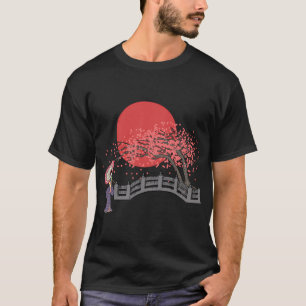 Camiseta Árvore Tradicional de Flor de Cereja Japonês