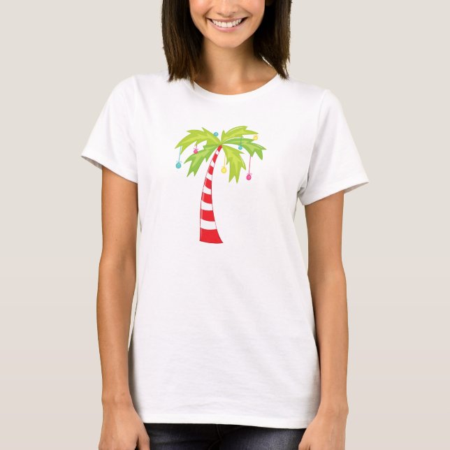 Camiseta Árvore Tropical de Natal (Frente)