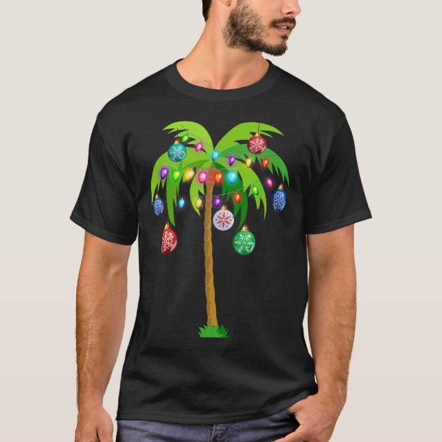 Camiseta Árvore Tropical de Natal do Havaí - Coco L (Frente)