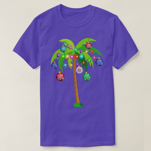 Camiseta Árvore Tropical de Natal do Havaí - Coco L (Frente do Design)