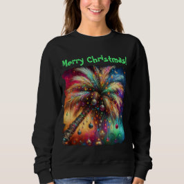 Camiseta Árvore Tropical de Natal Whimsso Vivid
