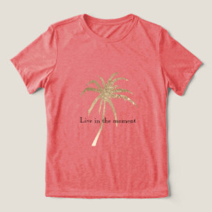 Camiseta Árvore Tropical de Palm Dourada