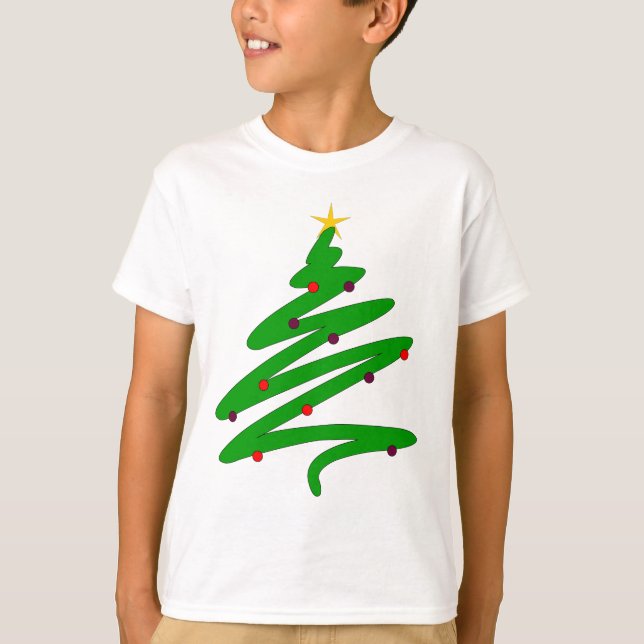 Camiseta Árvore Verde de Natal (Frente)