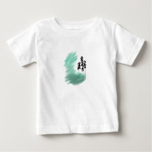 Camiseta Árvore verde escandinava: simples menta moderna