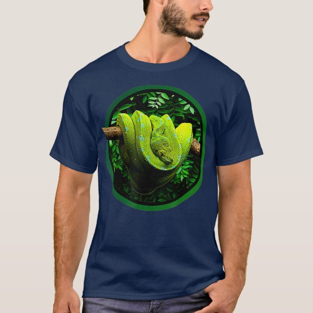 Camiseta Árvore Verde Python CobraReptile Keepers (Frente)