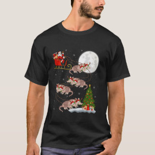 Camiseta Árvore Xmas Luz Papais noeis Engraçados Andando Ar