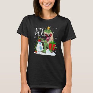 Camiseta Árvore Xmas Luzes Papais noeis Dinossaur Rex Yeti 