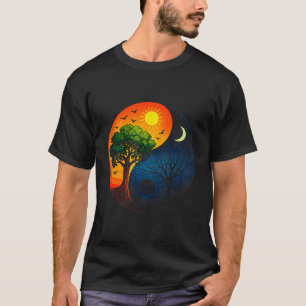 Camiseta Árvore Yin Yang - Símbolo Budista de Meditação Yog