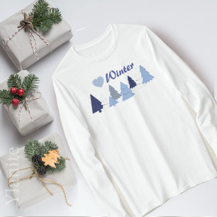 Camiseta Árvores Caprichosas Coração Inverno