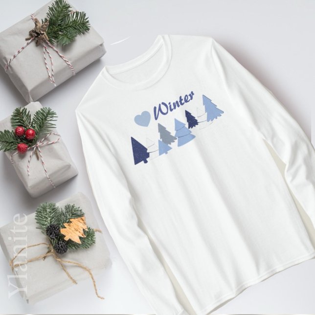 Camiseta Árvores Caprichosas Coração Inverno  (Criador carregado)