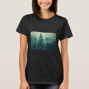 Camiseta Árvores da Natureza Noturna Floresta ao Ar Livre V