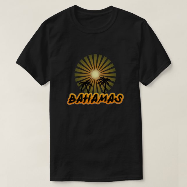 Camiseta Árvores de coco das Bahamas (Frente do Design)