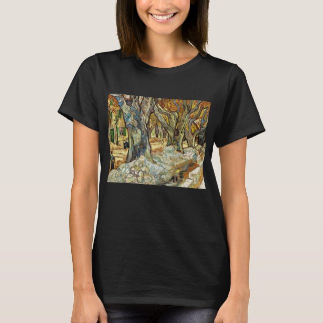 Camiseta Árvores De Grandes Aviões De Vincent Van Gogh (Frente)