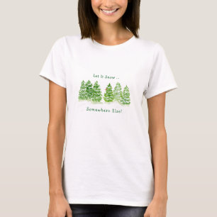 Camiseta Árvores De Inverno Manipuladas Deixam Neve Em Outr