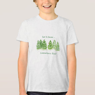 Camiseta Árvores De Inverno Manipuladas Deixam Neve Em Outr