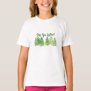 Camiseta Árvores de inverno pintadas à mão SKI YA POSTERIOR