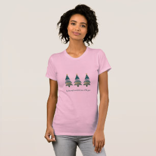 Camiseta Árvores de Natal Alegres, Coruja, Veado