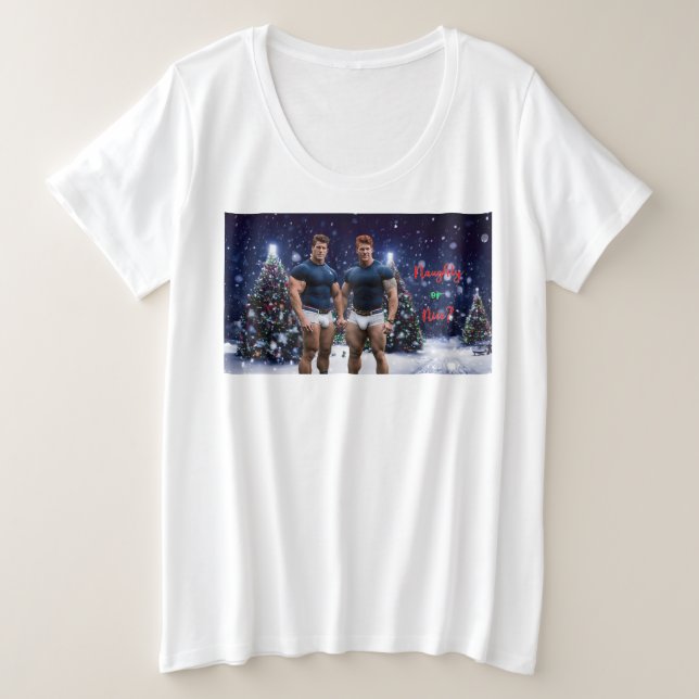 Camiseta Árvores de Natal brilhantes do SlipperyJoe dois mu (Frente do Design)