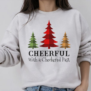 Camiseta Árvores de Natal com Xadrez Búfalo no Estilo Weste