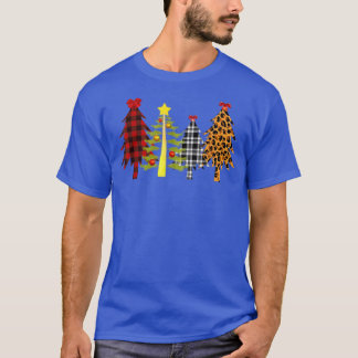 Camiseta Árvores de Natal com Xadrez de Buffalo e Imprensa