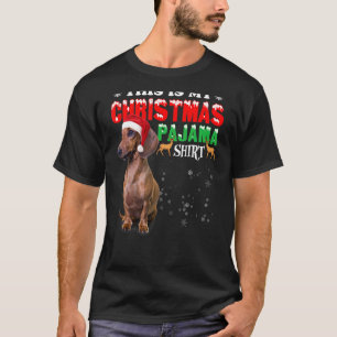 Camiseta Árvores de Natal Dachshund Leopardo Vermelho Buffa