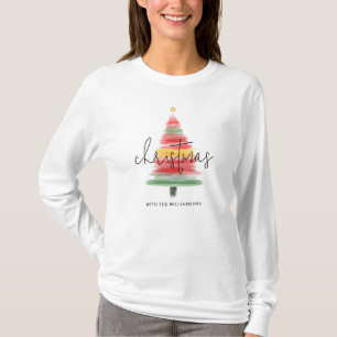 Camiseta Árvores de Natal de Aquarela