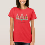 Camiseta Árvores de Natal de Aquarela Vermelha<br><div class="desc">Lindas árvores de natal de aquarela com sotaque de estrela dourada esta camisa vermelha com "Natal" e seu nome familiar em letra chic na frente. Excelente para você ou dar como presente. CORRESPONDENTE a itens na nossa coleção.</div>