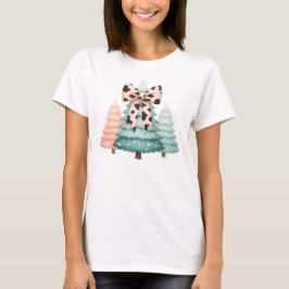 Camiseta Árvores de Natal de Pastel Whimsical com Impressão