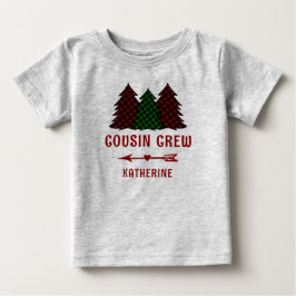 Camiseta Árvores de Natal de Xadrez de Primo Personalizadas