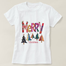 Camiseta Árvores de Natal felizes