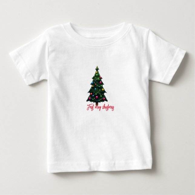 Camiseta Árvores de Natal Festivas (Frente)