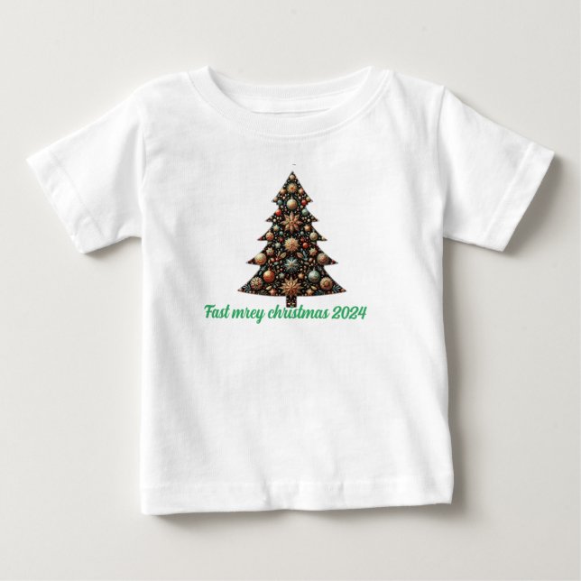 Camiseta Árvores de Natal Festivas (Frente)