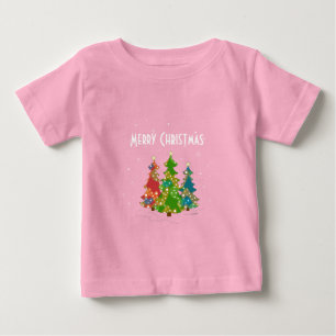 Camiseta Árvores de Natal Flocos de Neve Brincadeiras Verme