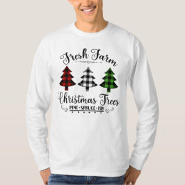 Camiseta Árvores de Natal frescas de fazenda