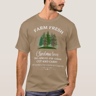 Camiseta ÁRVORES DE NATAL FRESCO, fazenda, PINOS, ESPRUDES,