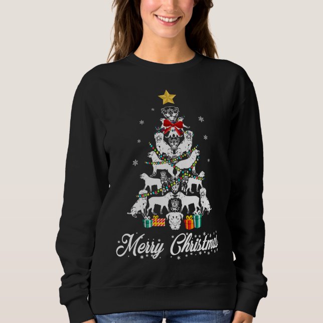 Camiseta Árvores de Natal Luminosas Marretas Mulheres Homen (Frente)