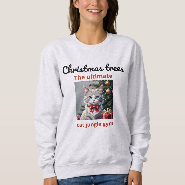 Camiseta Árvores de Natal: o melhor ginásio da selva de gat (Frente)