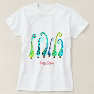 Camiseta Árvores de natal por aquarela