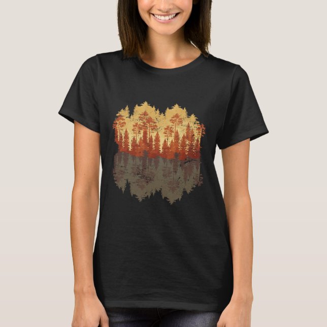Camiseta Árvores De Natureza Selvagem De Queda Exterior Ref (Frente)