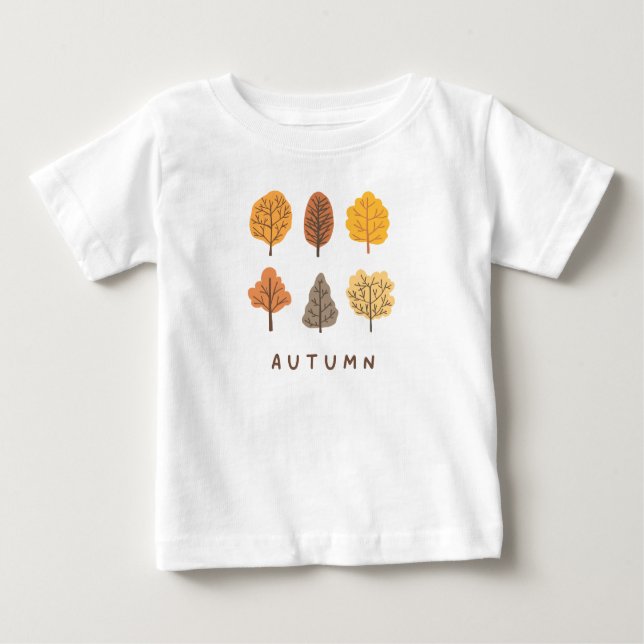 Camiseta Árvores de outono minimalistas (Frente)