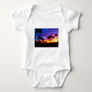 Camiseta Árvores de Palma de Praia Havaiana, Exóticas, Verm