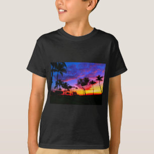 Camiseta Árvores de Palma de Praia Havaiana, Exóticas, Verm