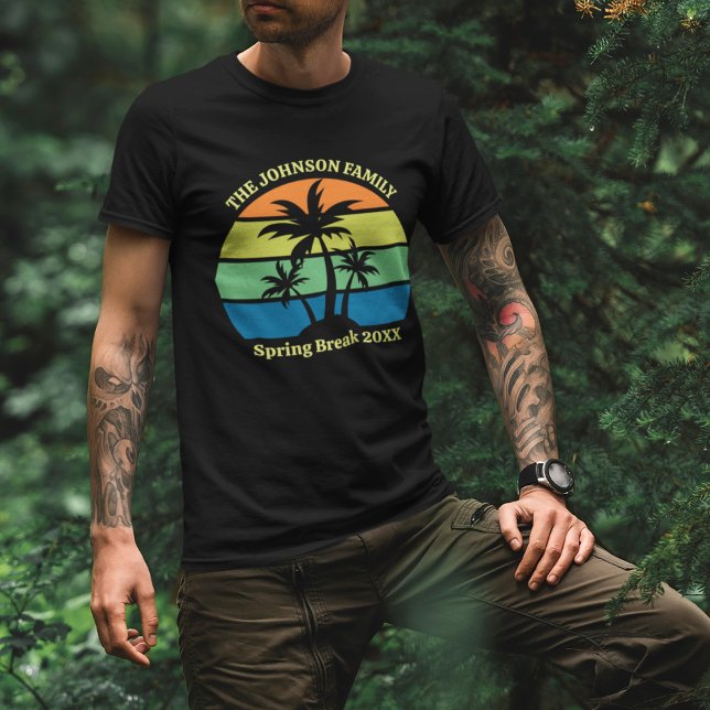 Camiseta Árvores de Palma de Praia Tropicais legal e Person (Criador carregado)