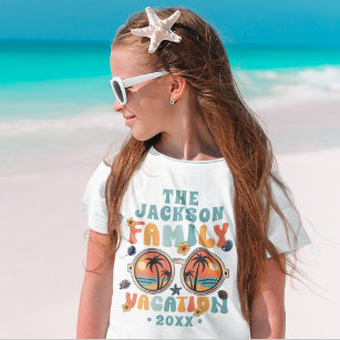 Camiseta Árvores de palma retrógradas óculos escuros férias