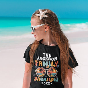 Camiseta Árvores de palma retrógradas óculos escuros férias