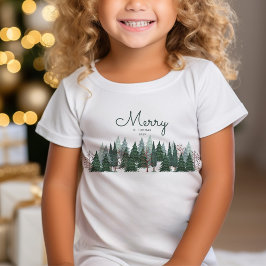 Camiseta Árvores de pinheiro verde rústico Natal 