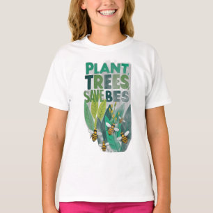 Camiseta Árvores de Plantas, Salvar Abelhas